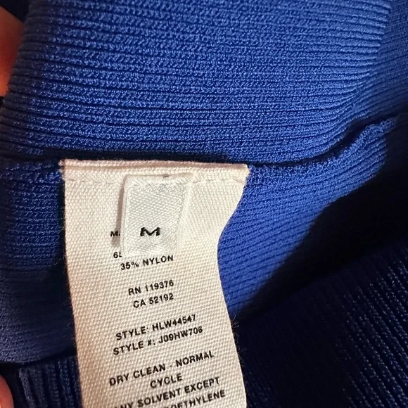 NWT Helmut Lang Vibrant Blue A-Symmetrical V-Neck Sweater - Picture 5 of 5